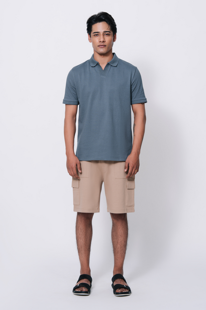 Relaxed Fit Cargo Shorts – Khaki