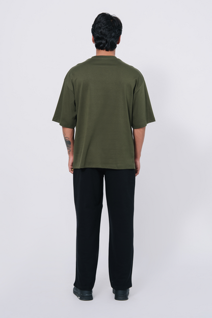 Premium Interlock Oversized T-Shirt – Green