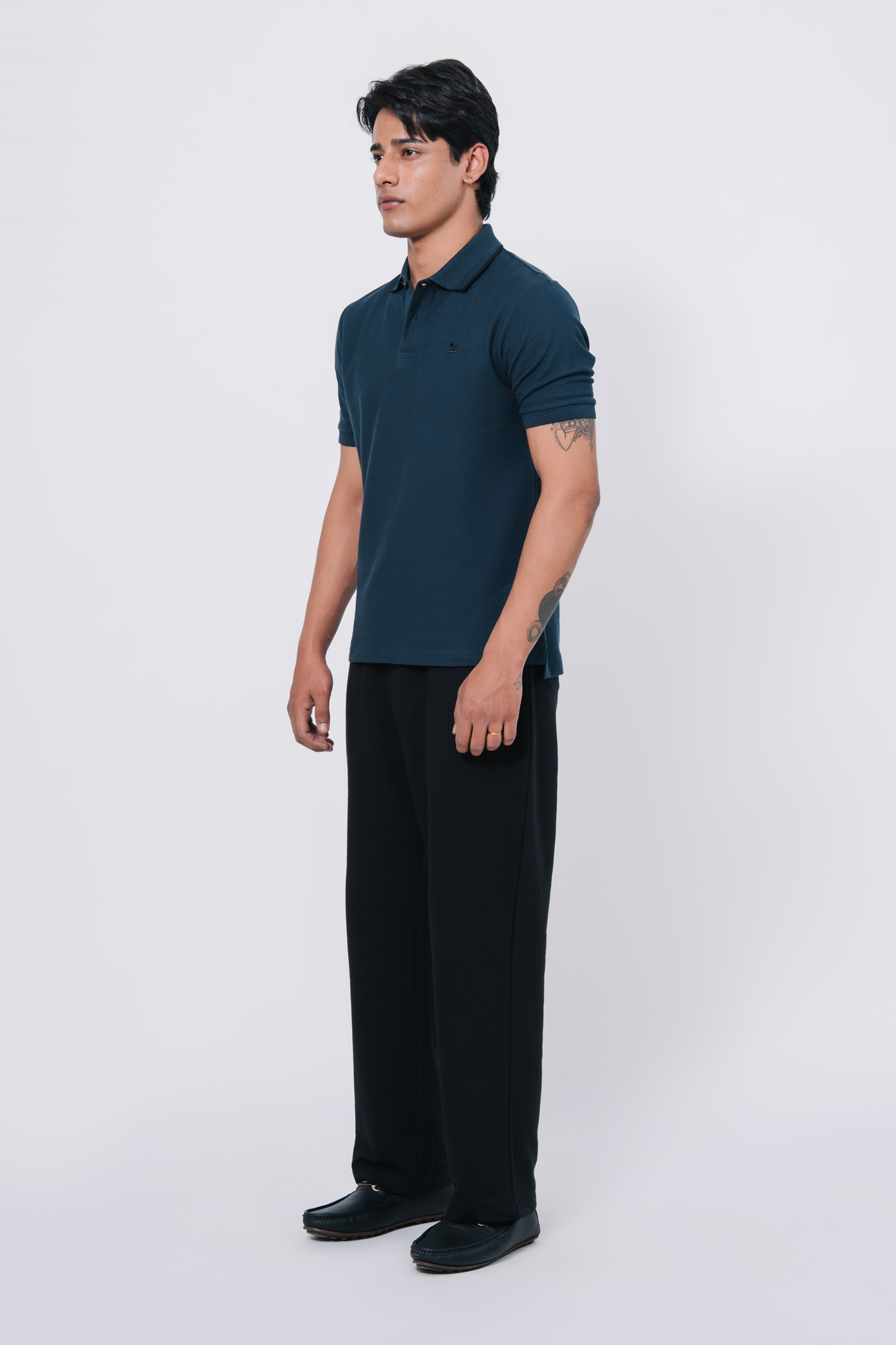 Pique Texture Polo Shirt – Teal