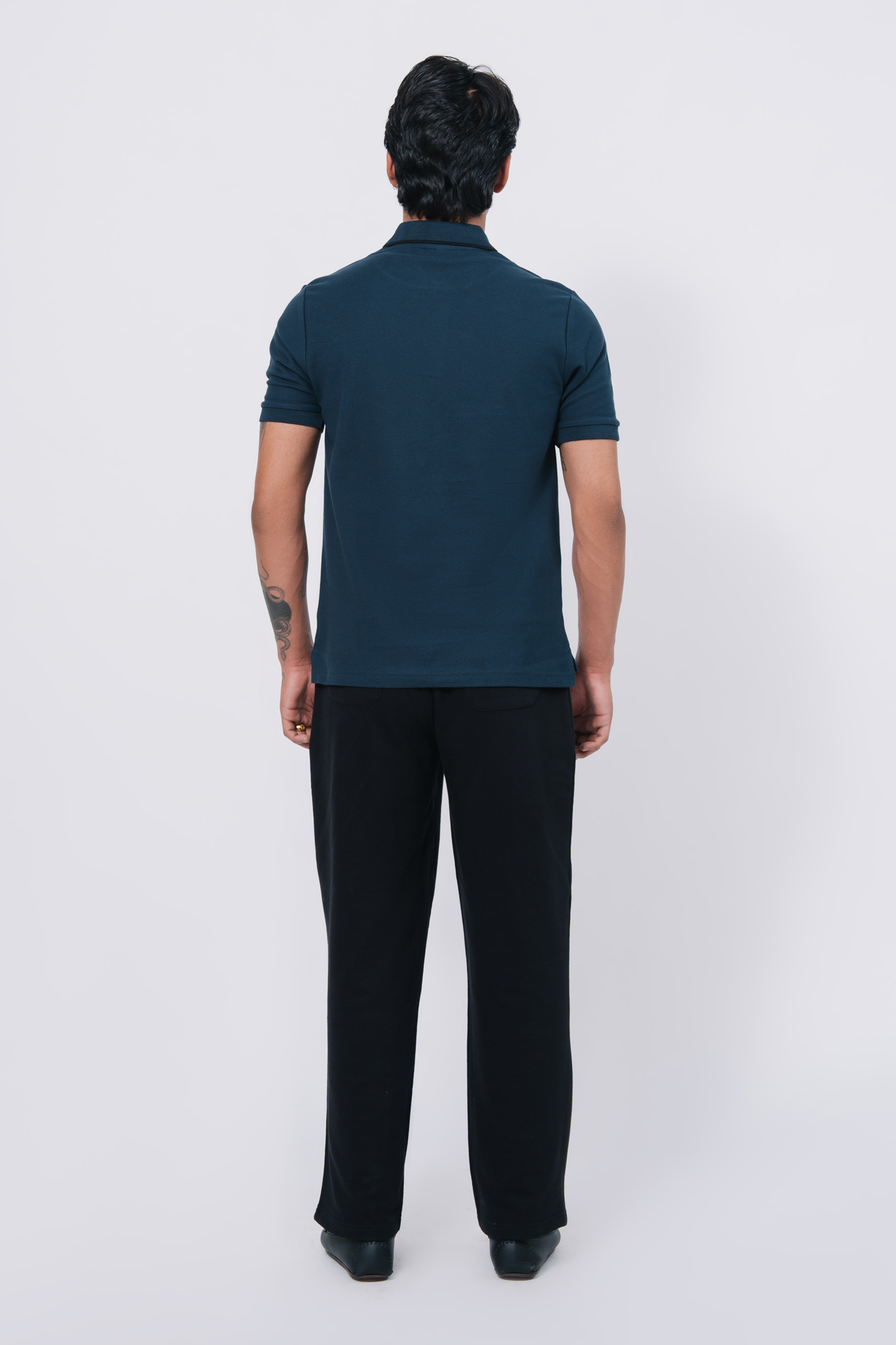 Pique Texture Polo Shirt – Teal