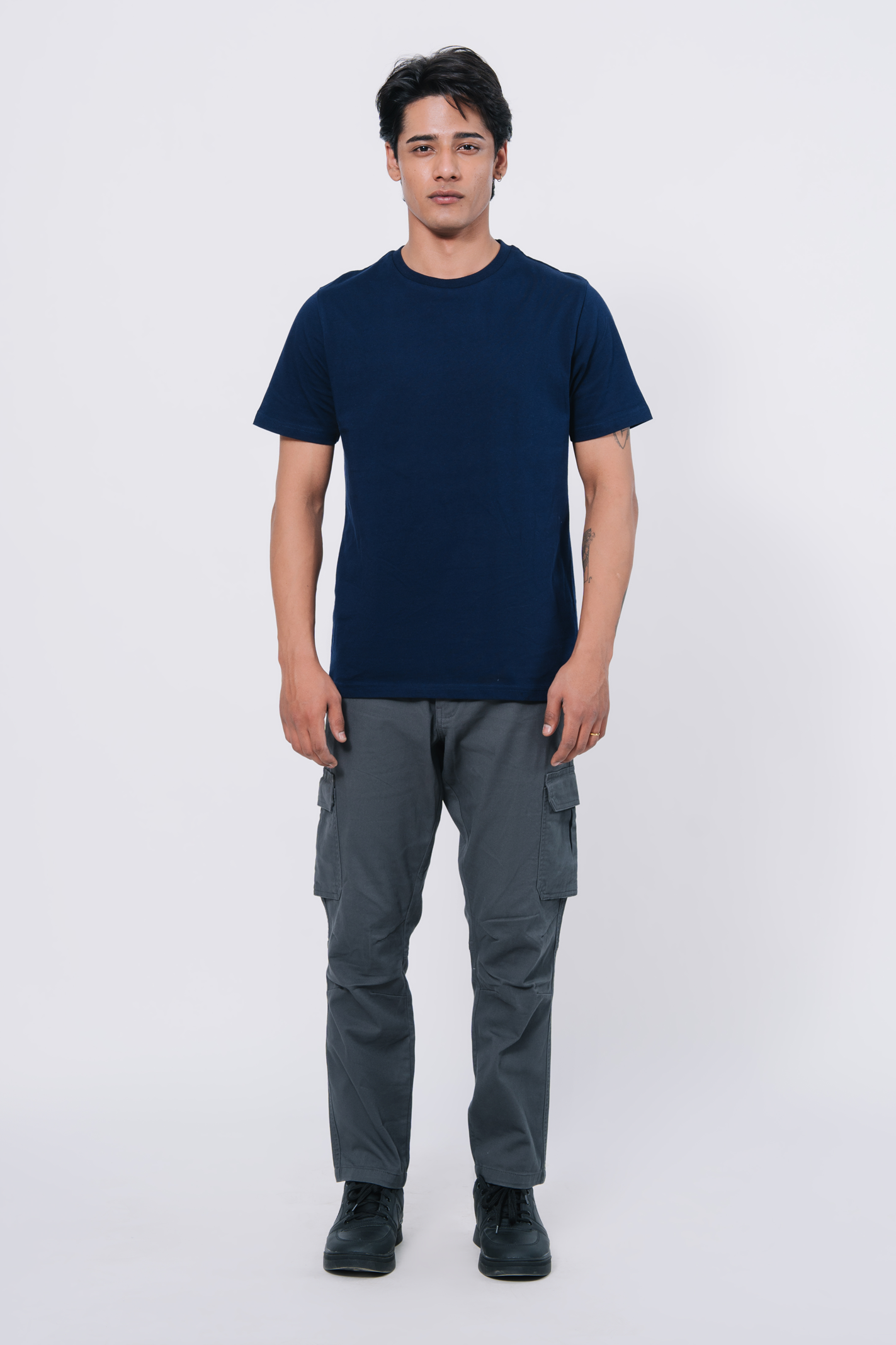 Premium Cotton T-Shirt – Navy Blue
