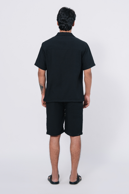 Cuban Collar Co-ord Set – Black