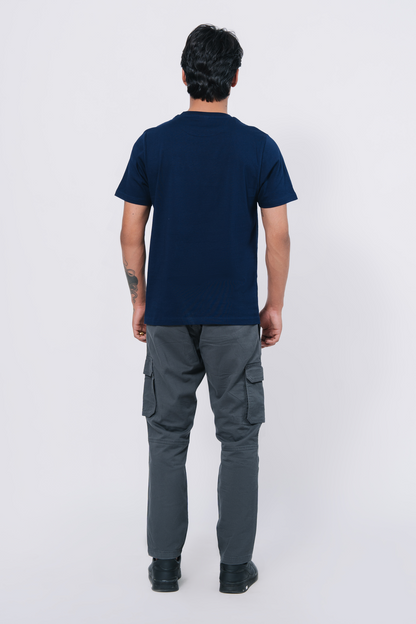Premium Cotton T-Shirt – Navy Blue