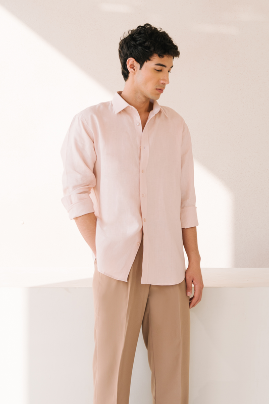 Basic Regular Fit Shirt – Peach