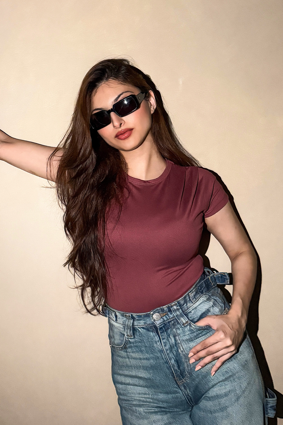 Pleated Bodysuit - Ash Rose