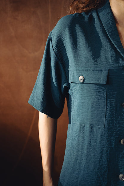 Shawl Collar Co-ord Set - Dark Teal