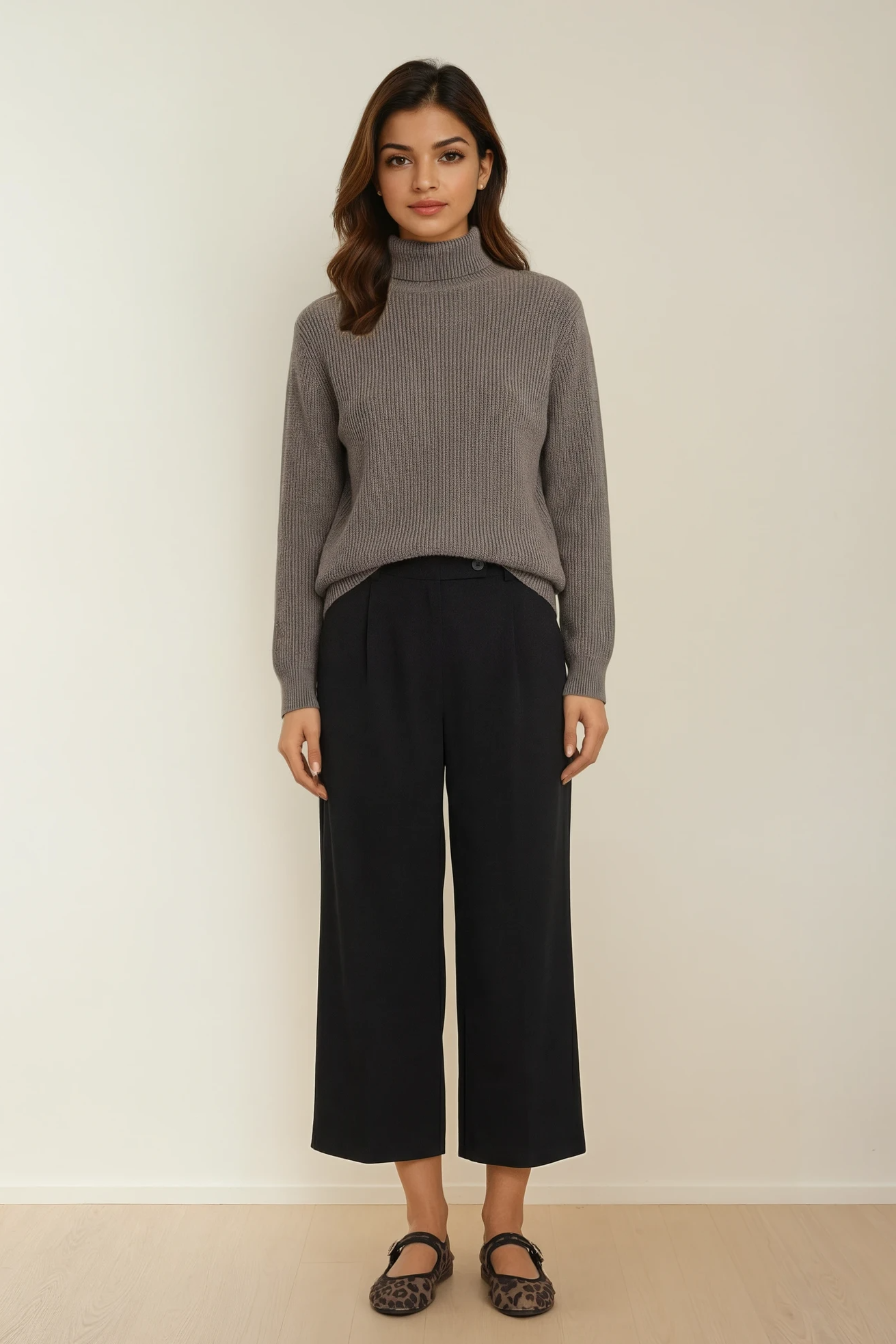 Warm Twilight Turtleneck Sweater - Dusty Taupe