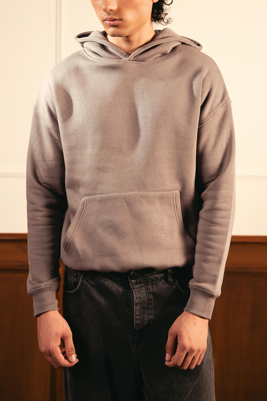 Heavy Fleece Pullover Hoodie – Gray