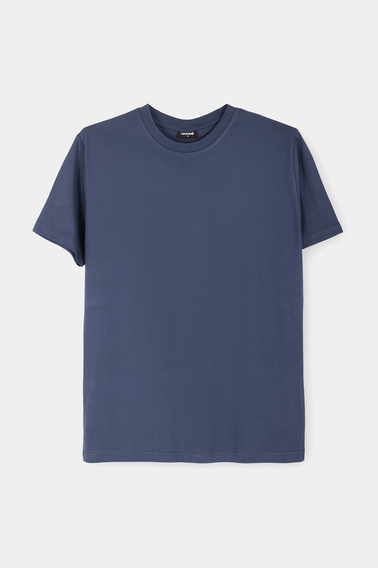 Premium Cotton T-Shirt – Indigo