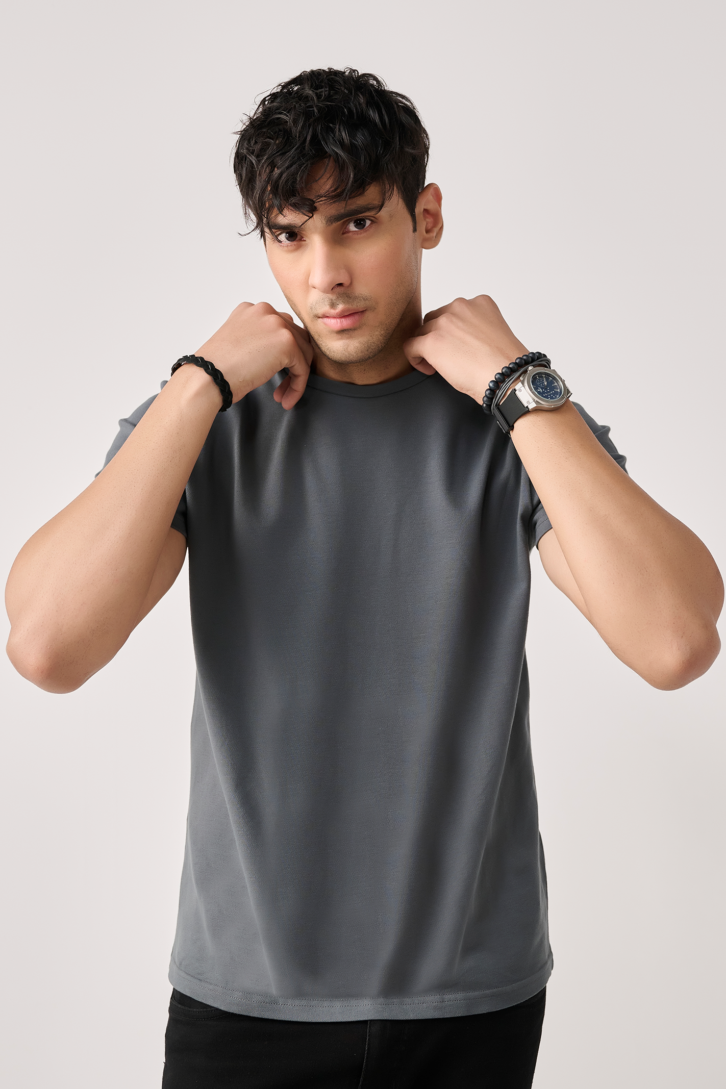 Pique T-Shirt – Gunmetal