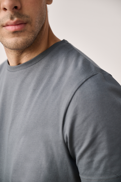 Pique T-Shirt – Gunmetal