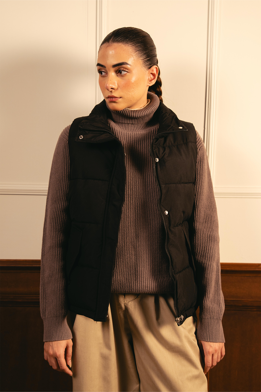 Puffer Gillet - Black