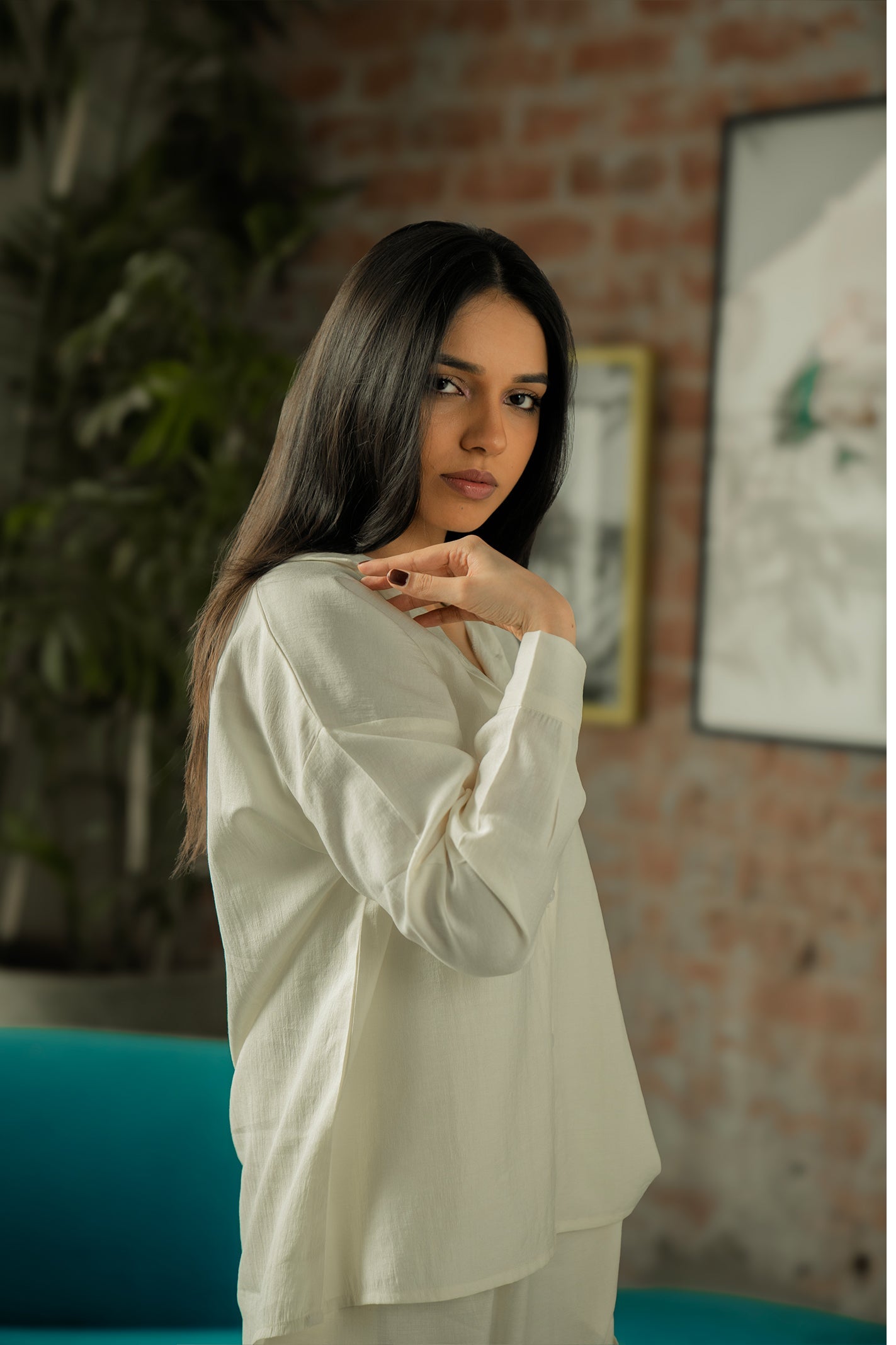 Co-ord Set with Cargo Pants - Cream