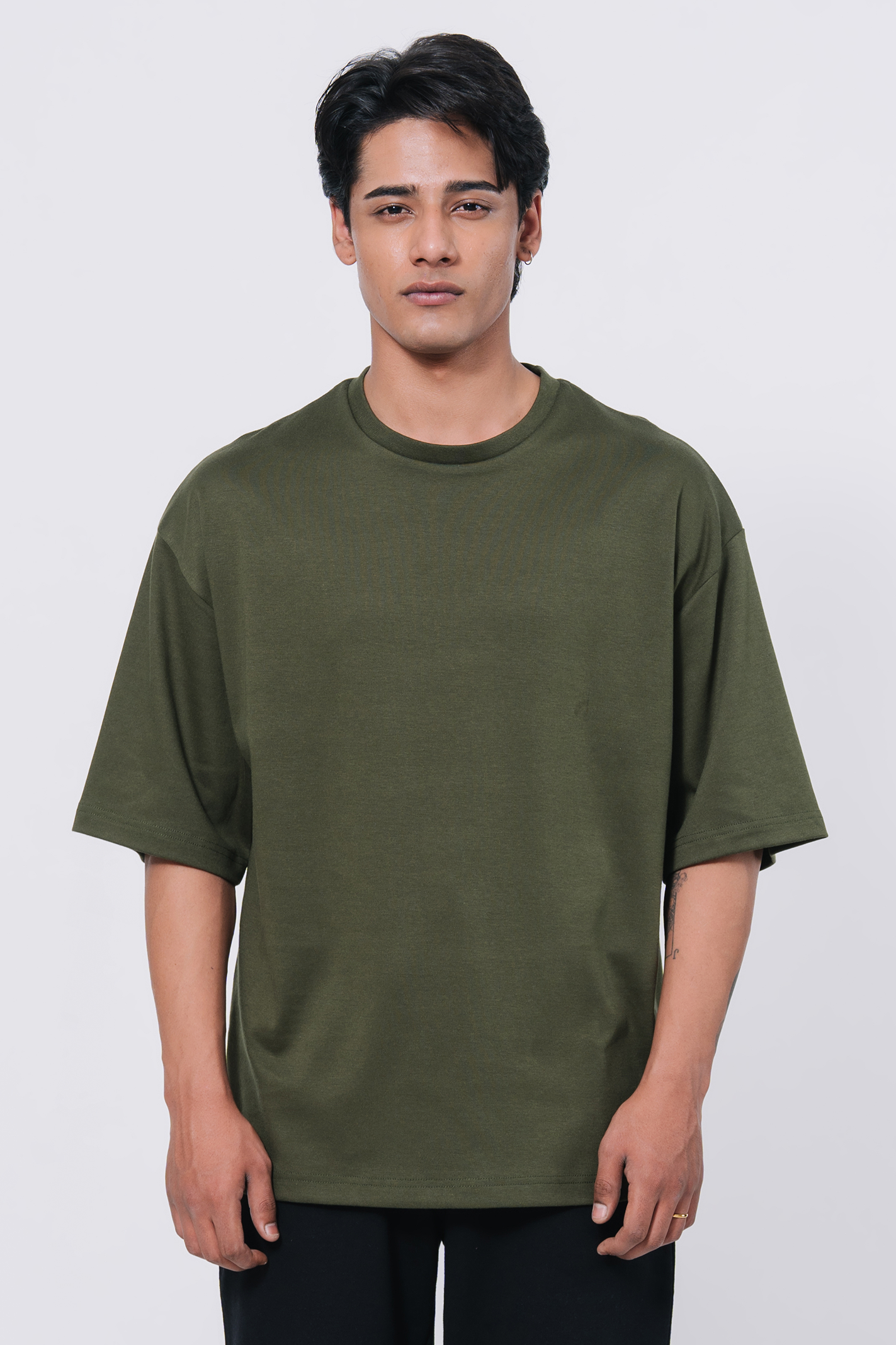 Premium Interlock Oversized T-Shirt – Green