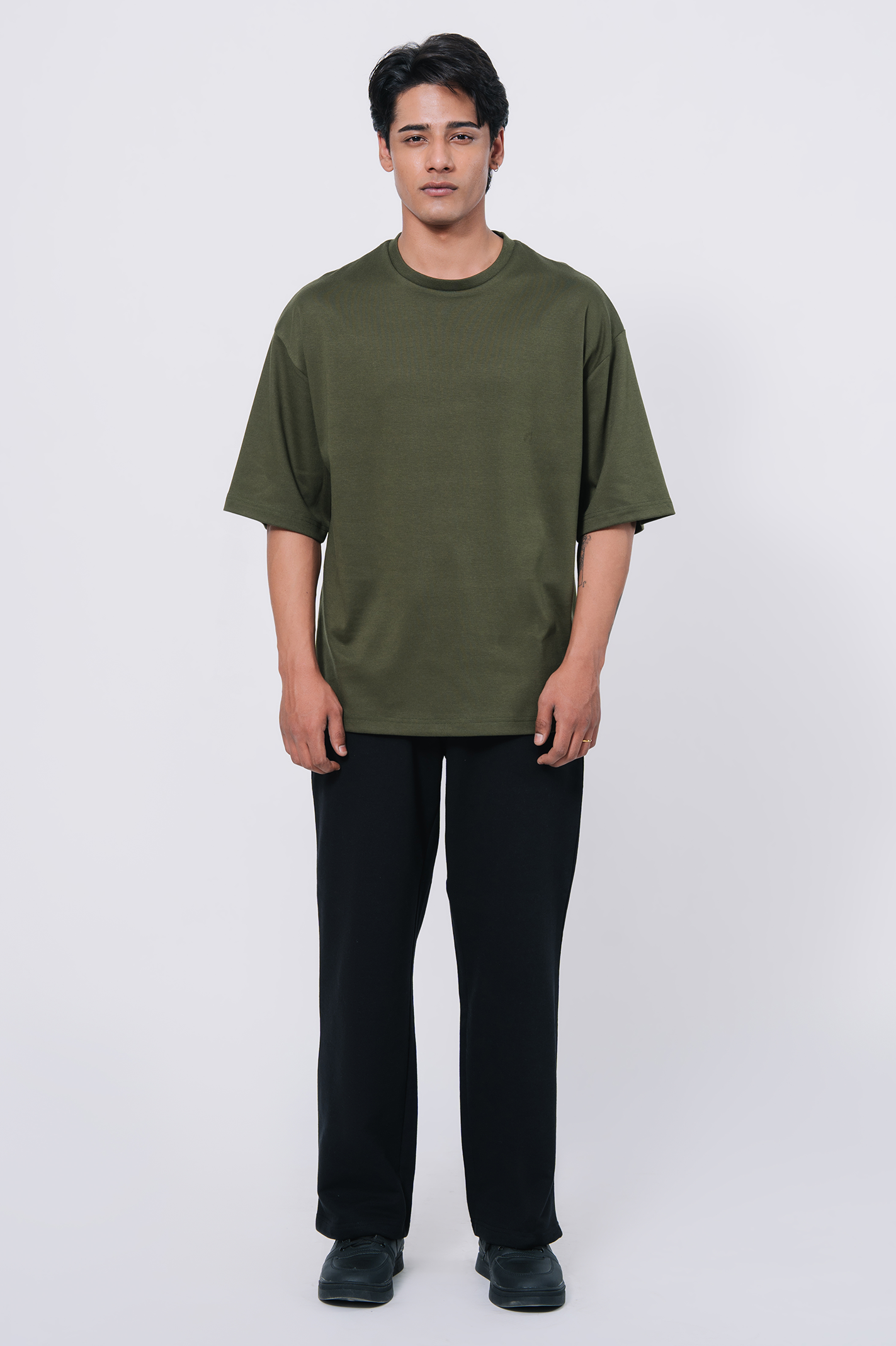 Premium Interlock Oversized T-Shirt – Green