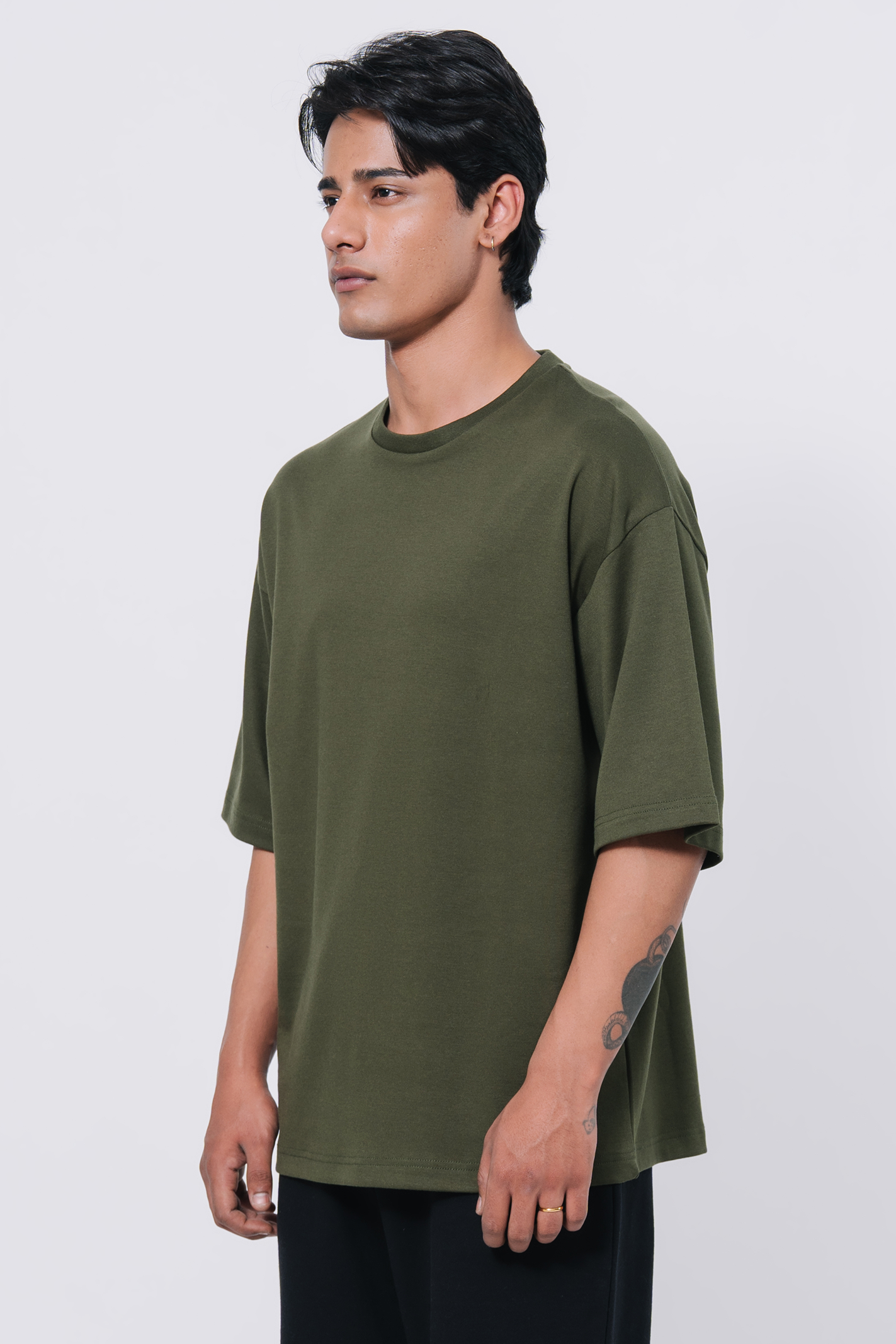 Premium Interlock Oversized T-Shirt – Green