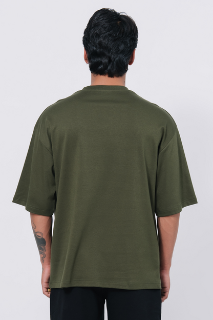 Premium Interlock Oversized T-Shirt – Green