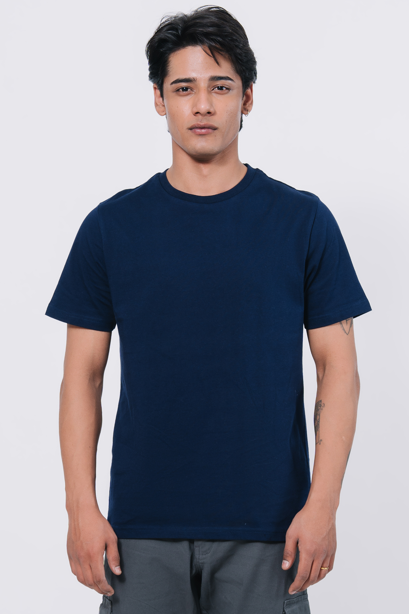Premium Cotton T-Shirt – Navy Blue