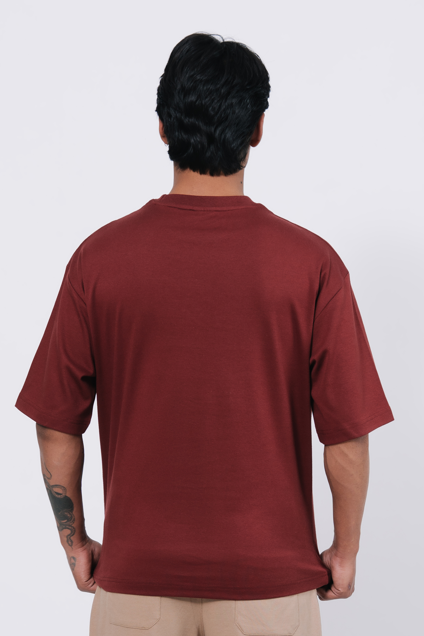 Premium Interlock Oversized T-Shirt – Red